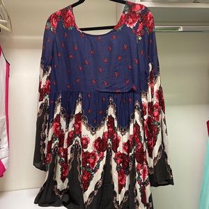 Free people long sleeve bell sleeved dress